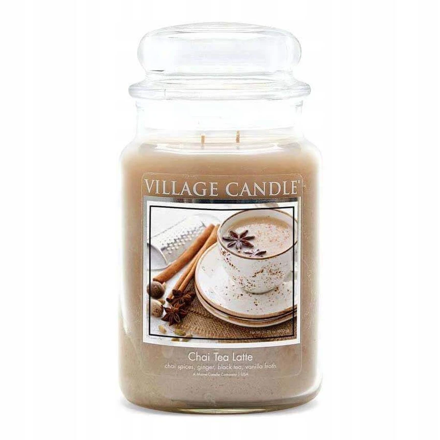 Village Candle Ароматична свічка у склі - Chai Tea Latte - Чай з молоком та корицею, велика 1×1 шт: ціни та характеристики