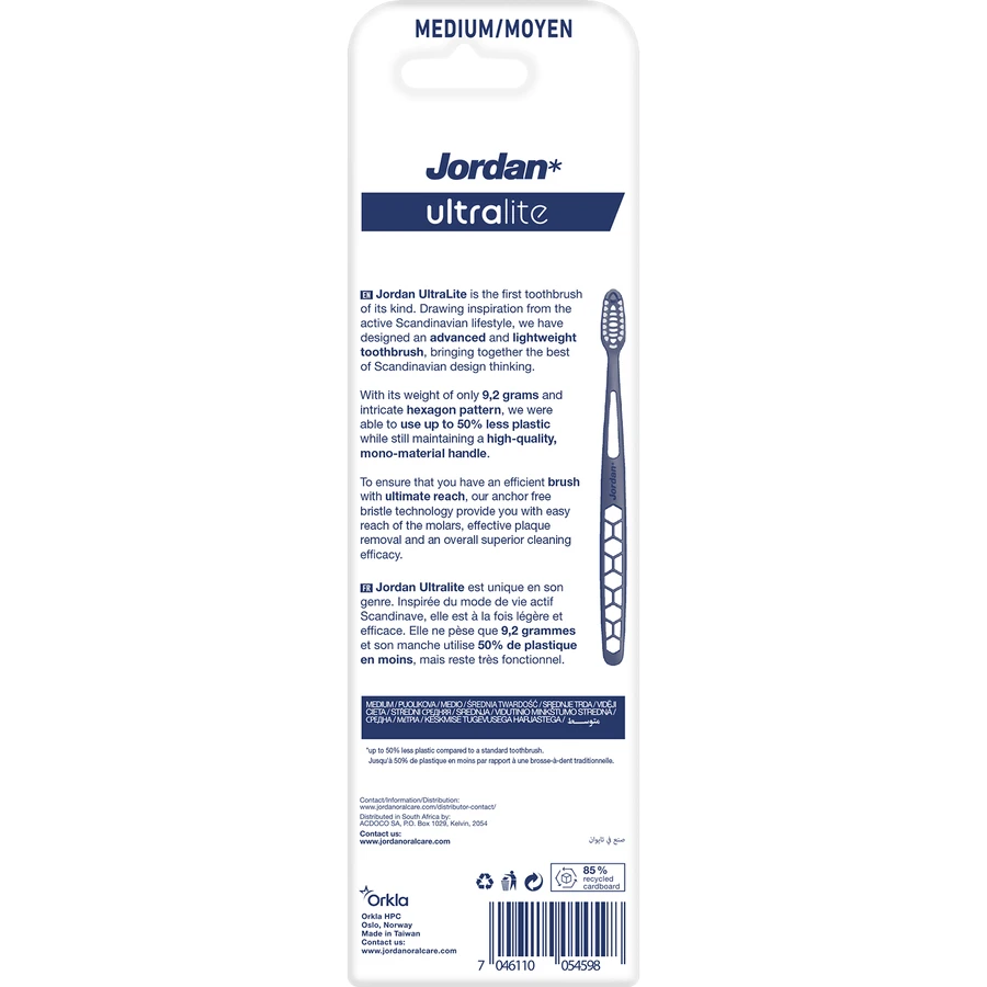 Jordan Ultralite Medium, зубна щітка, середня, 2 шт.: ціни та характеристики