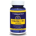 Кальцій + D3 + Вітамін К2 Herbagetica Calcium + D3 + Vitamina K2, 60 капсул