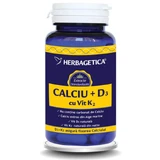 Кальций + D3 + Витамин К2 Herbagetica Calcium + D3 + Vitamina K2, 60 капсул