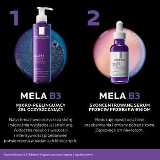 La Roche-Posay Mela B3 Kit, Микропилинг для лица, 200 мл + сыворотка против пигментации, 30 мл