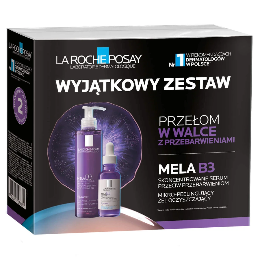 La Roche-Posay Mela B3 Kit, Микропилинг для лица, 200 мл + сыворотка против пигментации, 30 мл: цены и характеристики