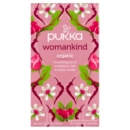 Pukka Womankind Organic, фруктово-трав'яний чай, журавлина та троянда, ароматизований, 1,5 г х 20 пакетиків: ціни та характеристики
