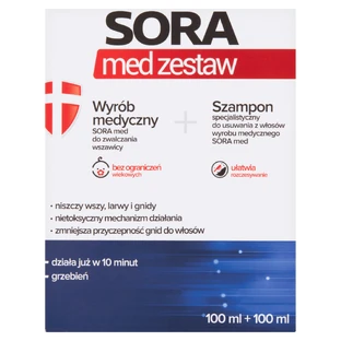 Sora Med, Набір для боротьби з вошами, 100 мл + 100 мл