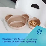 Canpol Babies Силіконове трикомпонентне блюдце з присосками 51/401 бежеве, 6м+.