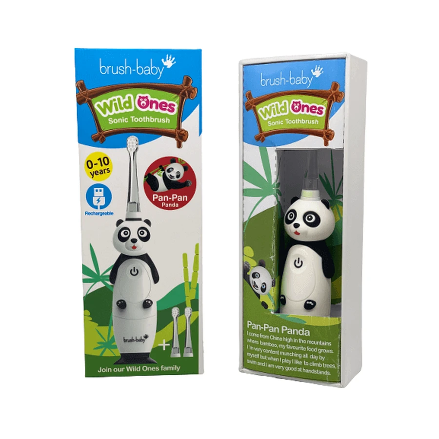 Перезаряжаемая электрическая зубная щетка Panda Wild Ones, Brush Baby: цены и характеристики