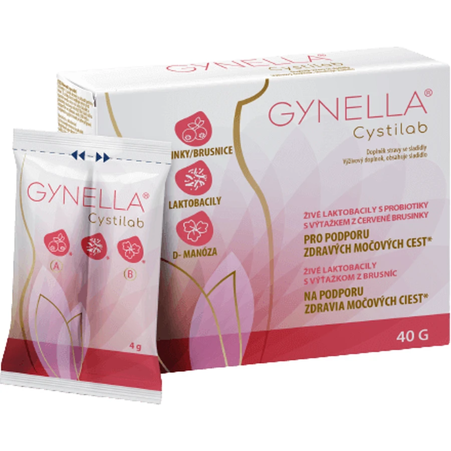 Gynella Cystilab двокомпонентні пакетики 10 х 4 г: ціни та характеристики