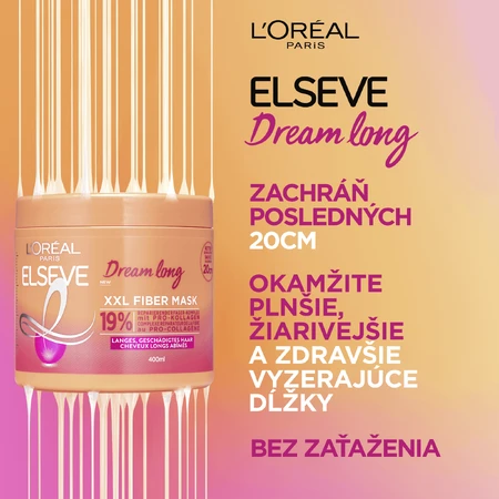 L'Oréal Paris Elseve Elseve Dream Long XXL Маска для волосся з фіброволокнами 400 мл: ціни та характеристики