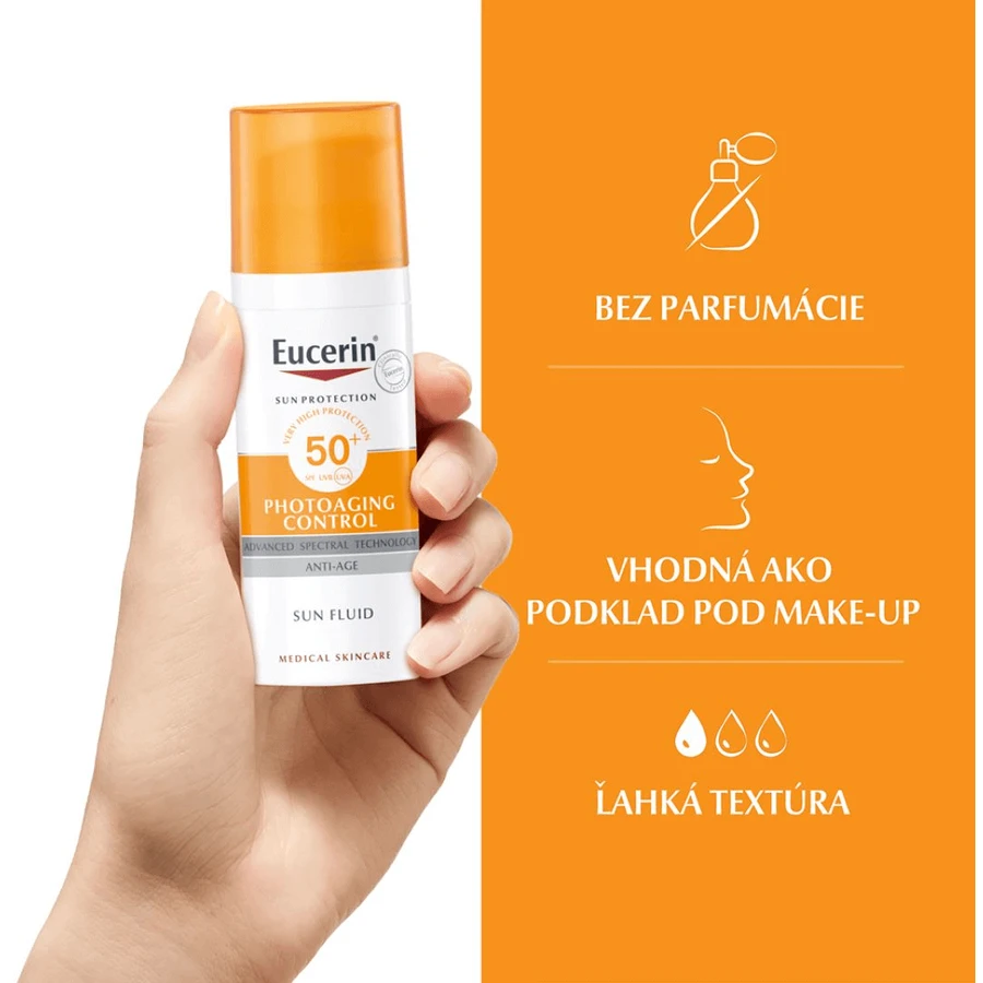 Eucerin Sun Photoaging Control Емульсія для обличчя проти зморшок SPF50+ 50 мл: ціни та характеристики
