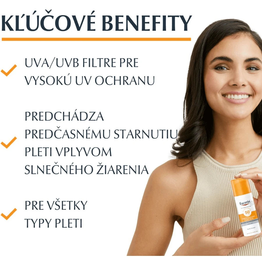 Eucerin Sun Photoaging Control Емульсія для обличчя проти зморшок SPF50+ 50 мл: ціни та характеристики