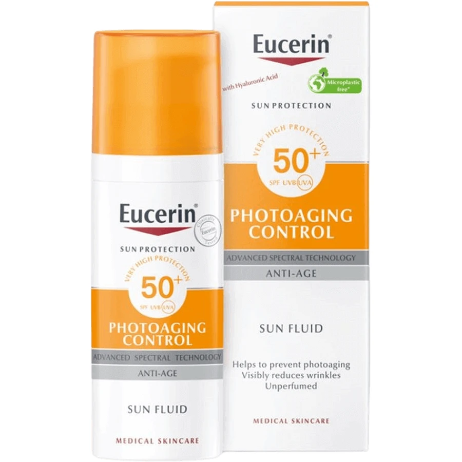 Eucerin Sun Photoaging Control Емульсія для обличчя проти зморшок SPF50+ 50 мл: ціни та характеристики