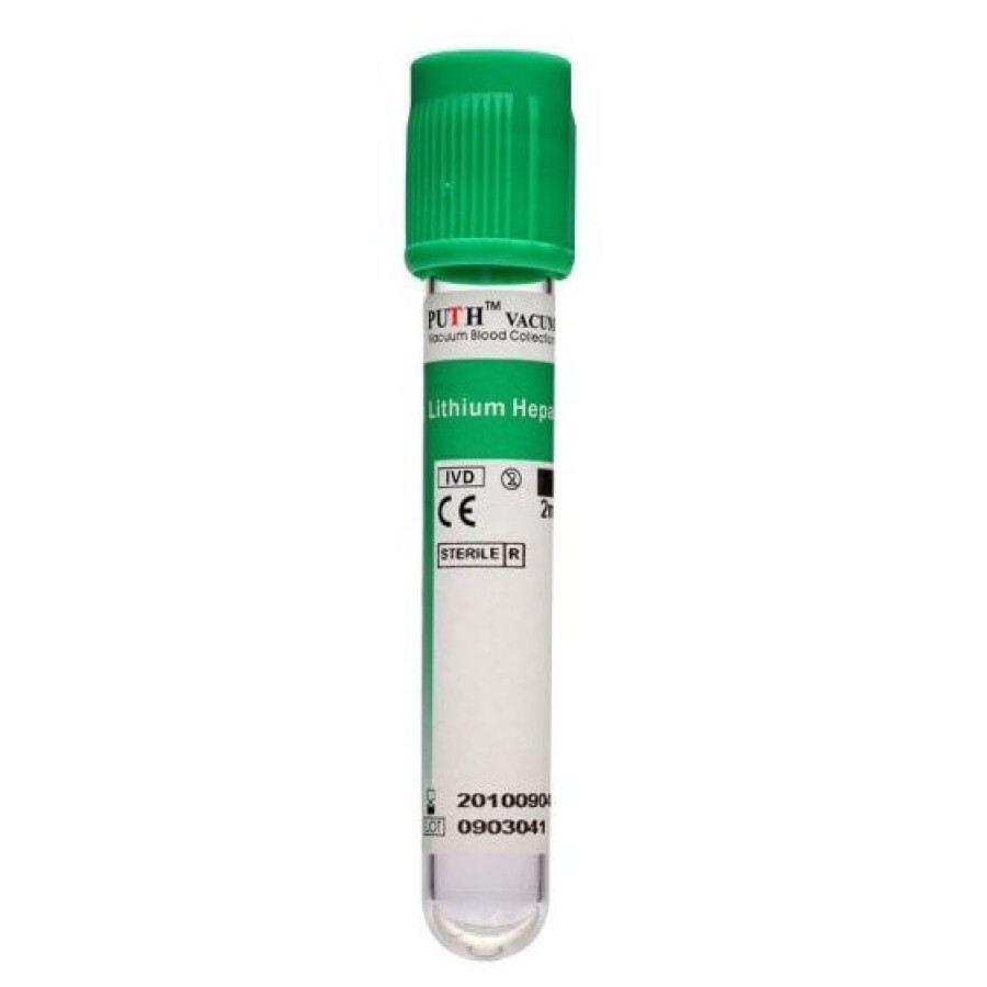 Bd vacutainer (вакутайнер) пластиковая пробирка для исследования плазмы с li-гепарин 145 USP единиц гепарина 6 мл, с крышкой ХЕМОГАРД: цены и характеристики