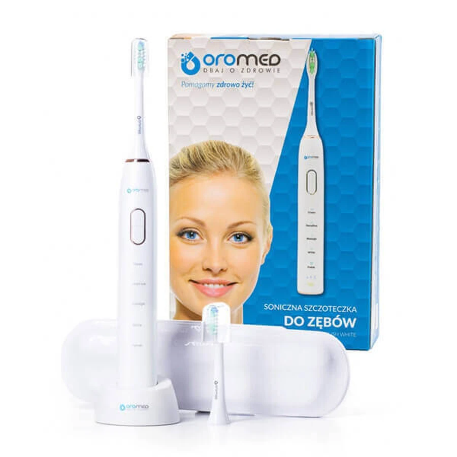 Oromed Oro-Brush, звукова зубна щітка, біла, 1 шт.: ціни та характеристики