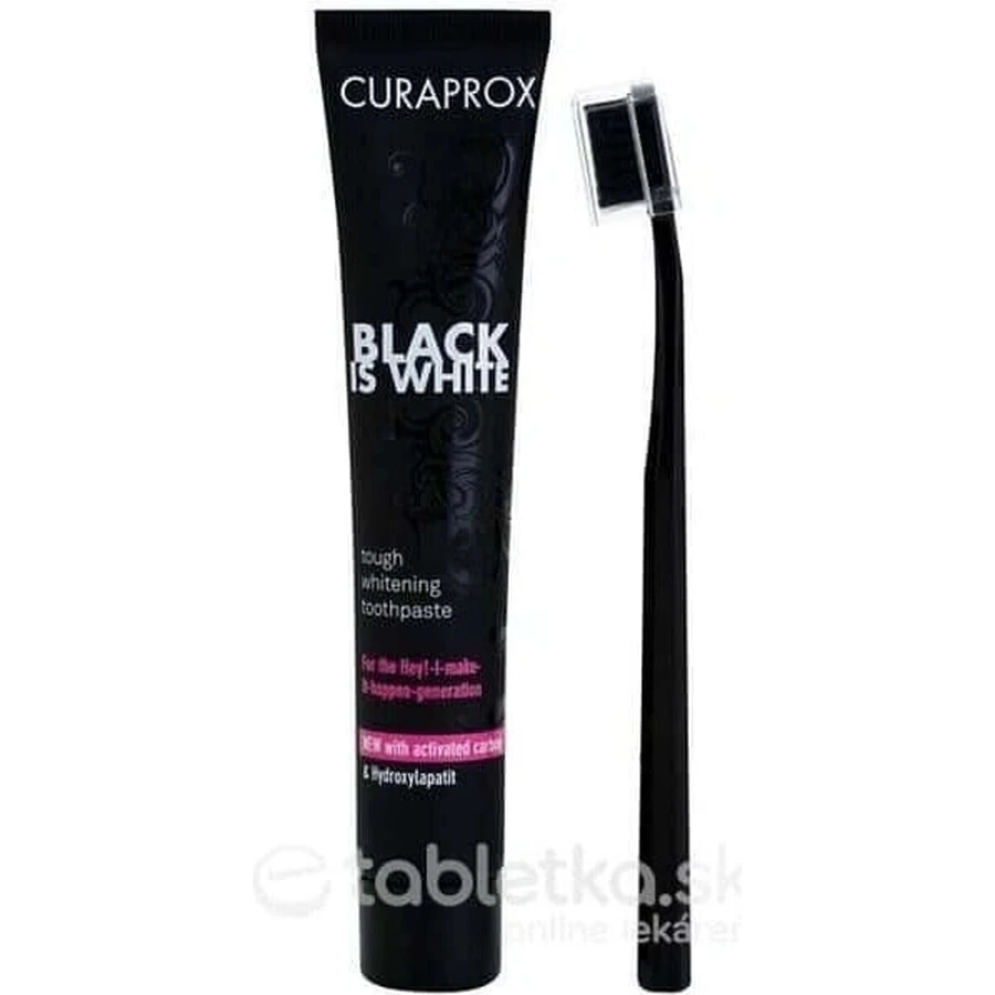 Набір CURAPROX Black is White Light-Pack 1×1, зубна паста 8 мл + зубна щітка CS 5460 1 шт.: ціни та характеристики