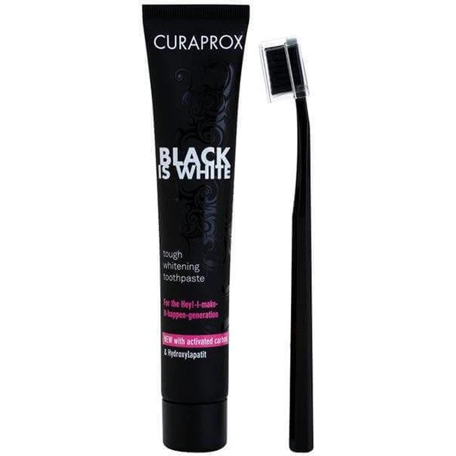 Набір CURAPROX Black is White Light-Pack 1×1, зубна паста 8 мл + зубна щітка CS 5460 1 шт.: ціни та характеристики