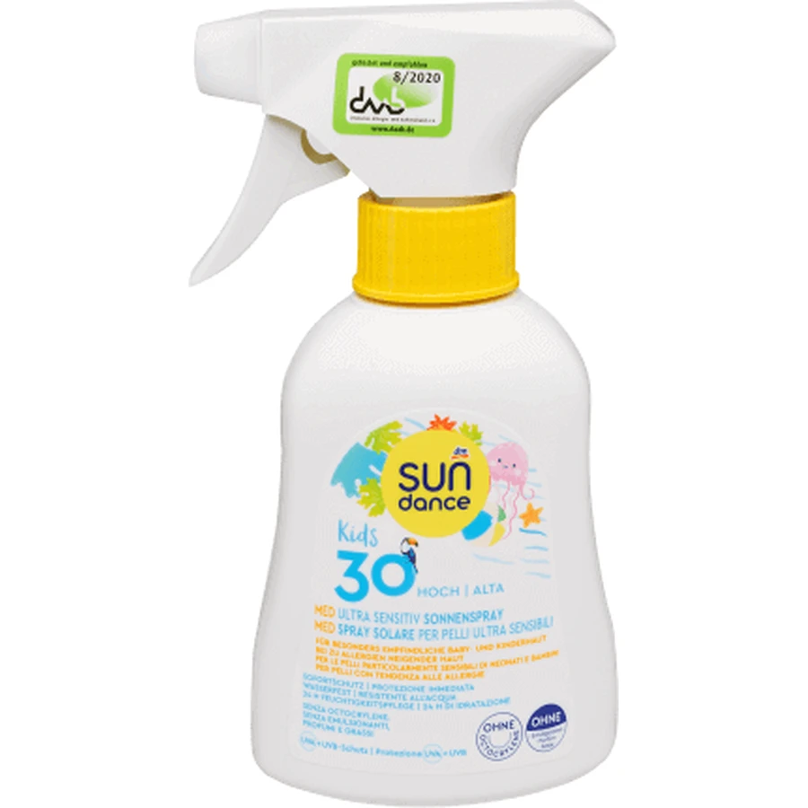 Sundance Ultra Sensitive Солнцезащитный спрей для детей SPF30, 200 мл: цены и характеристики