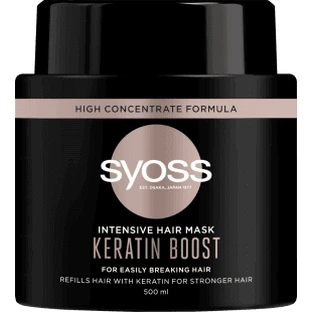 Інтенсивна маска Syoss Keratin Boost для ламкого волосся 500 мл