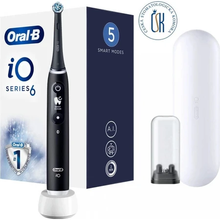 Электрическая зубная щетка Oral B iO Series 6 Black 1×1, электрическая зубная щетка: цены и характеристики