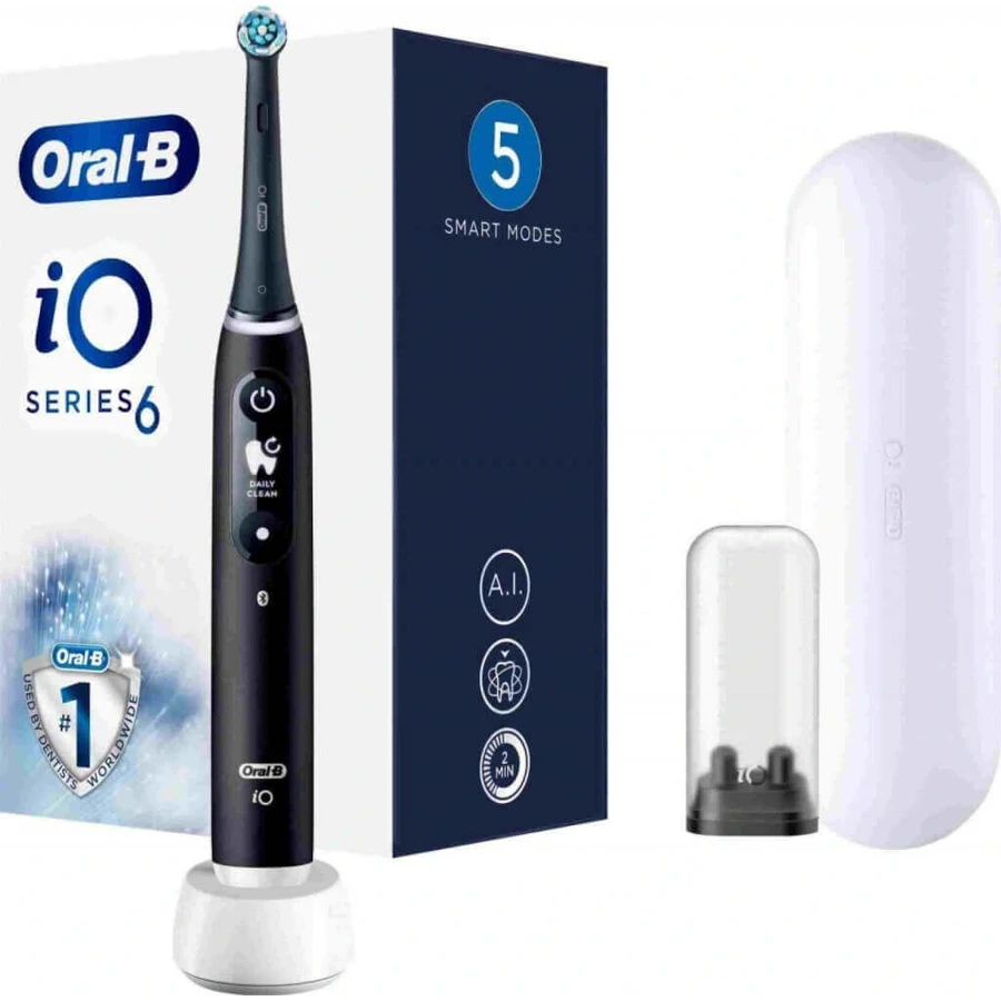 Электрическая зубная щетка Oral B iO Series 6 Black 1×1, электрическая зубная щетка: цены и характеристики