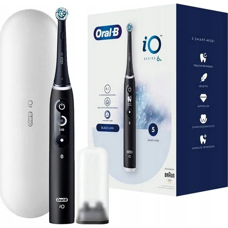 Электрическая зубная щетка Oral B iO Series 6 Black 1×1, электрическая зубная щетка: цены и характеристики