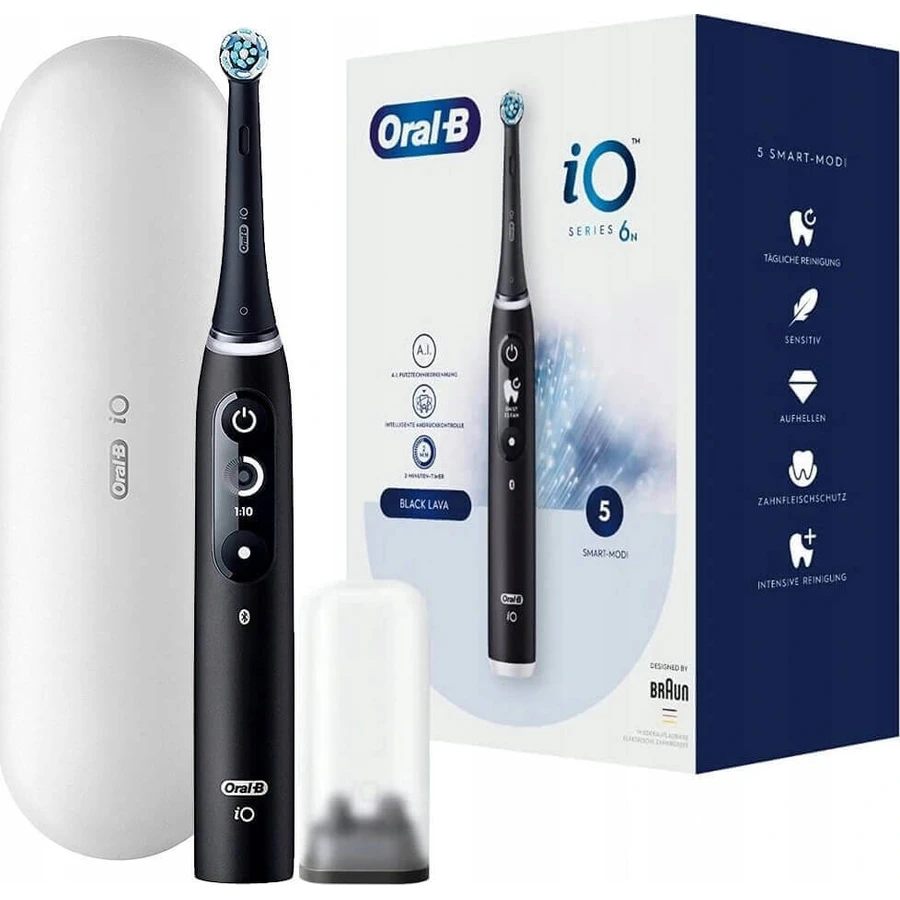 Электрическая зубная щетка Oral B iO Series 6 Black 1×1, электрическая зубная щетка: цены и характеристики
