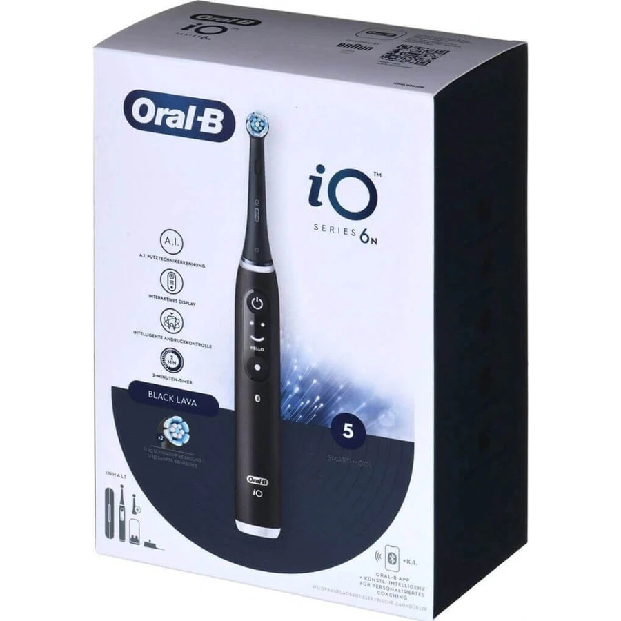 Электрическая зубная щетка Oral B iO Series 6 Black 1×1, электрическая зубная щетка: цены и характеристики