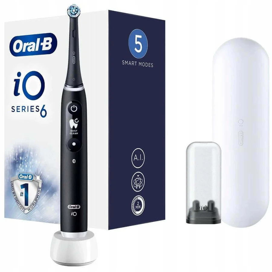 Электрическая зубная щетка Oral B iO Series 6 Black 1×1, электрическая зубная щетка: цены и характеристики