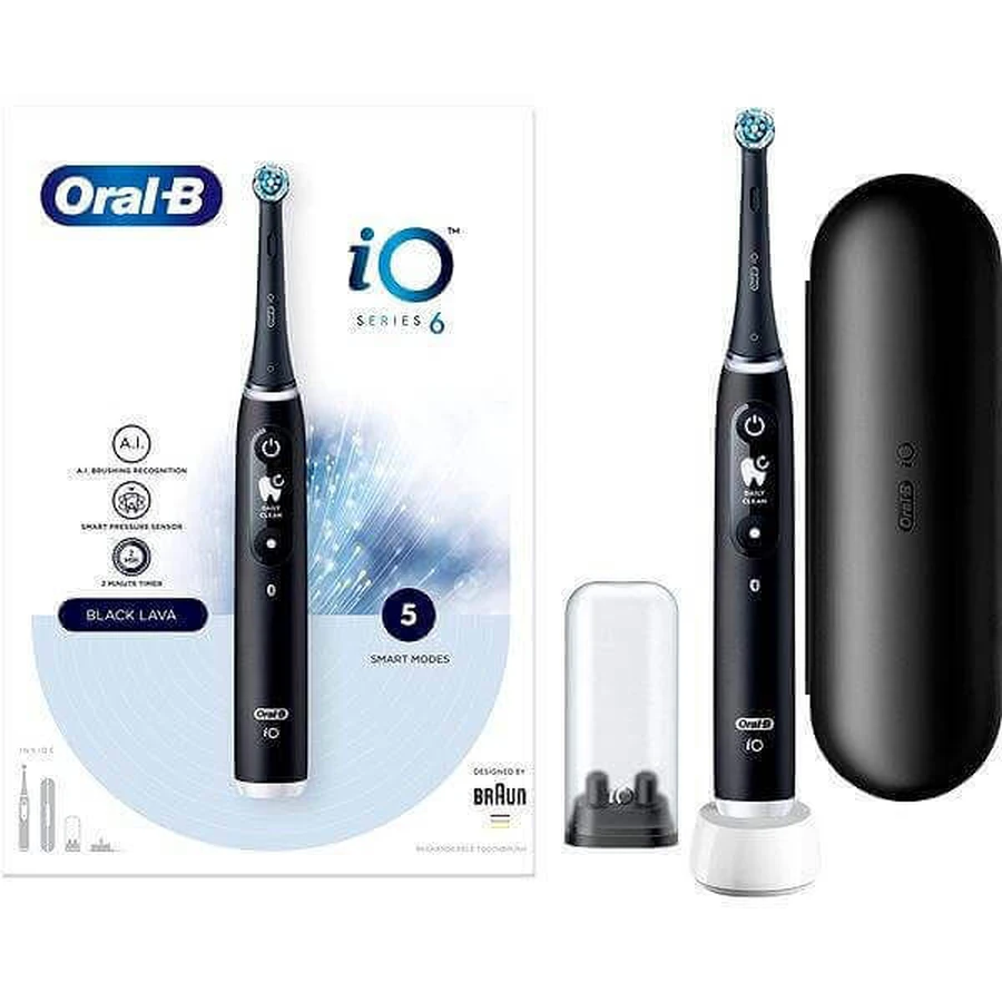 Электрическая зубная щетка Oral B iO Series 6 Black 1×1, электрическая зубная щетка: цены и характеристики