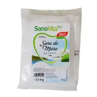 Мелкая не йодированная морская соль, 500 г, Sanovita