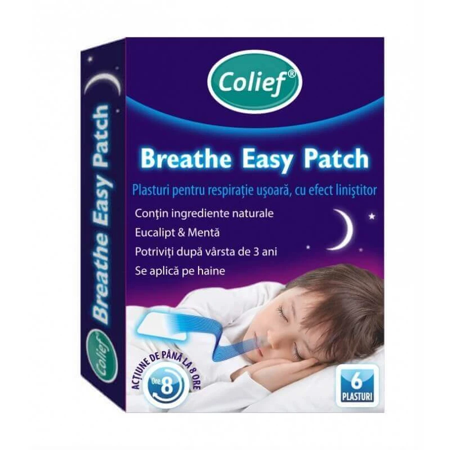 Пластирі Breathe Easy Пластирі Breathe Easy, 6 штук, Colief: ціни та характеристики