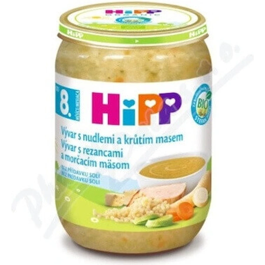 HIPP БИО ВИВАР С ТУРЦИЕЙ И ТУРЦИЯМИ 1×190 г, закваска, бульон: цены и характеристики