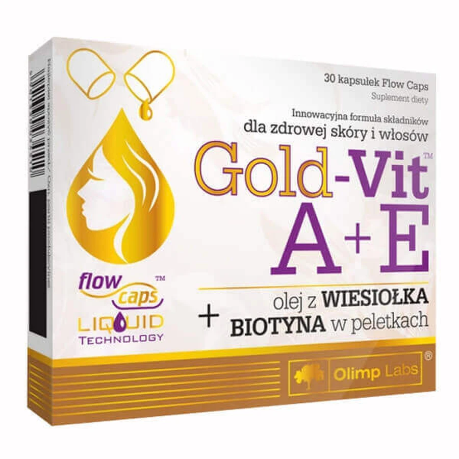 Голд-Вит A+E Olimp Gold-Vit A+E с примулой вечерней и биотином, 30 капсул: цены и характеристики