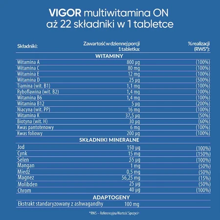 Vigor Multivitamin On, 60 таблеток : цены и характеристики