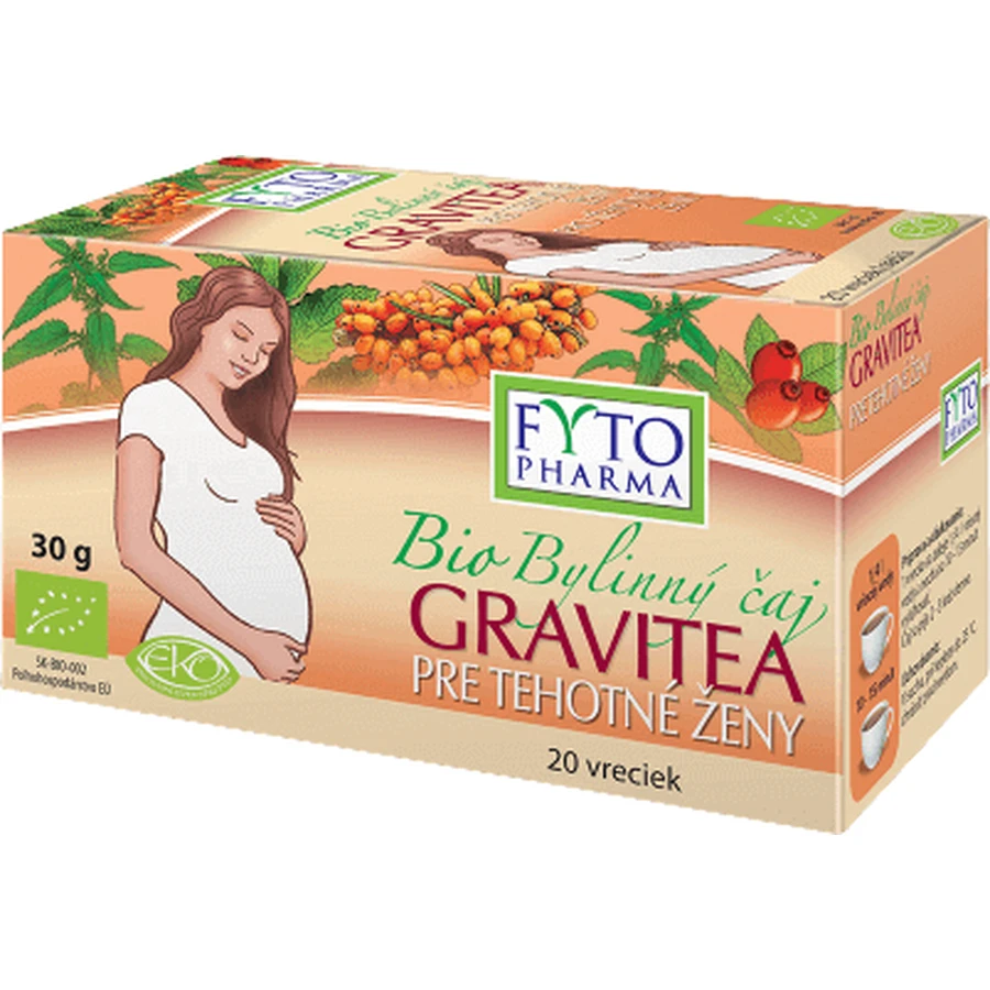 Phytopharma Gravitea BIO Herbal также для беременных, порционные 20 x 1,5 г: цены и характеристики