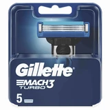 Gillette Mach 3 Turbo, сменные картриджи, 5 штук