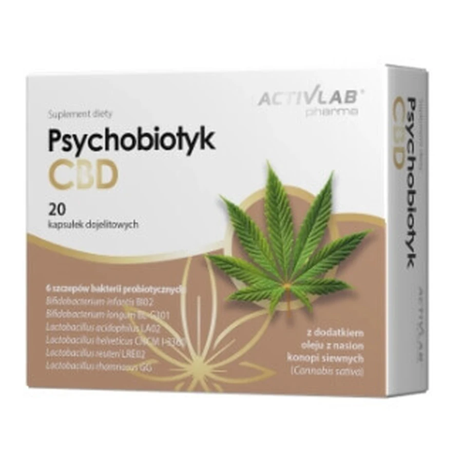 Activlab Pharma, CBD психобіотик, 20 капсул: ціни та характеристики
