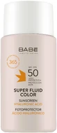 Babé SUPER FLUID COLOR SPF50 тонуючий флюїд для обличчя для всіх типів шкіри 50 мл
