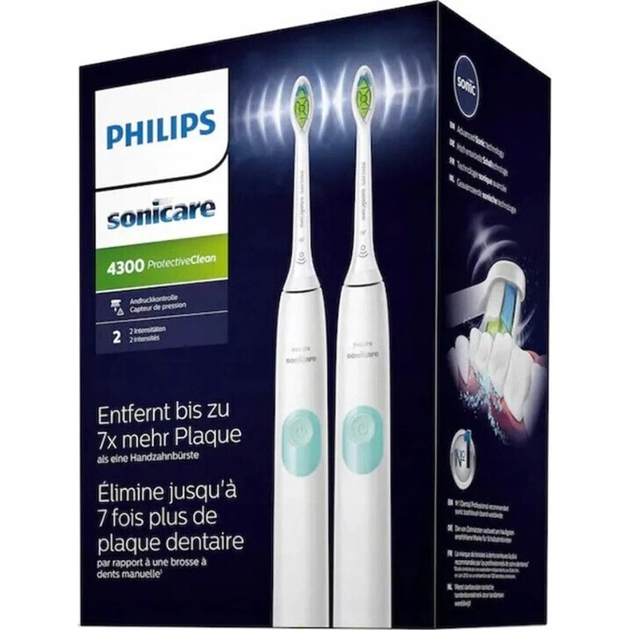 Philips Sonicare 4300 HX6807/35 1+1 1×1 набір, звукова зубна щітка 2 шт.: ціни та характеристики