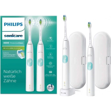 Philips Sonicare 4300 HX6807/35 1+1 1×1 набір, звукова зубна щітка 2 шт.: ціни та характеристики