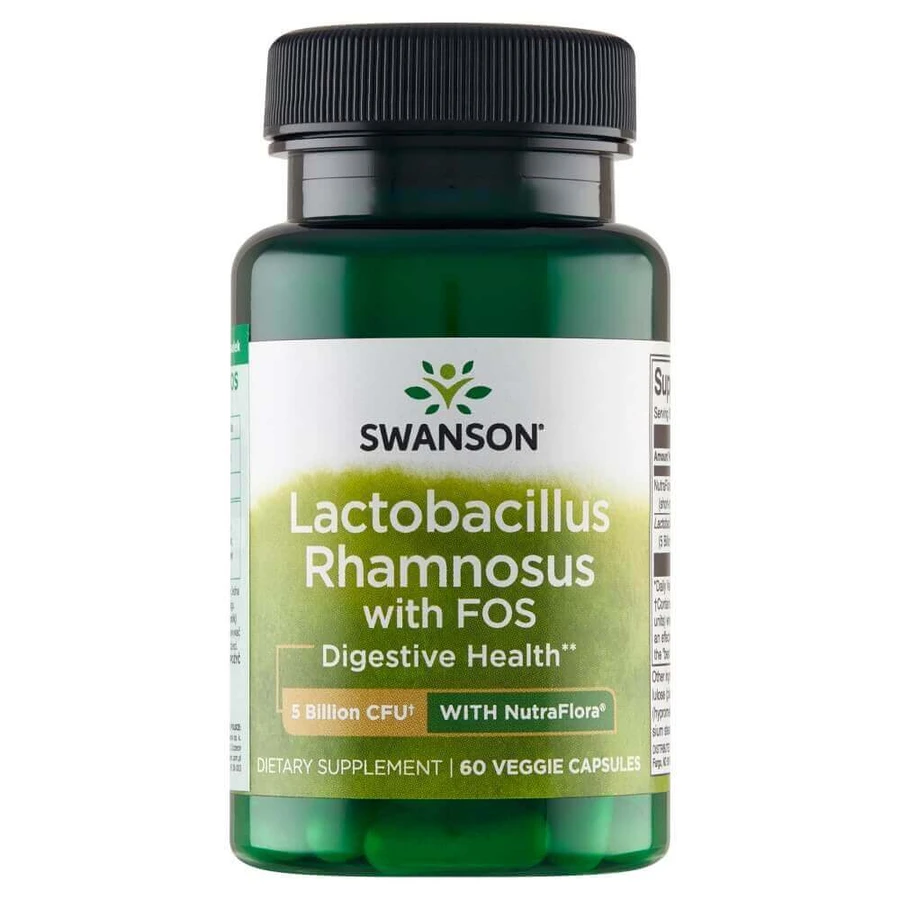 Swanson Lactobacillus Rhamnosus з FOS, 60 вегетаріанських капсул: ціни та характеристики
