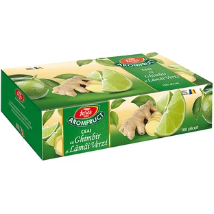 Чай з імбиром та зеленим яблуком, Aromafruit, 100 пакетиків, Fares