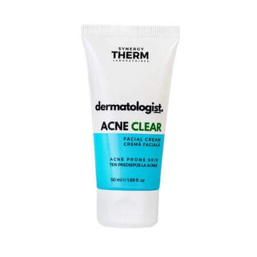 Крем для лица Acne Clear для кожи, склонной к акне, 50 мл, Synergy Therm: цены и характеристики