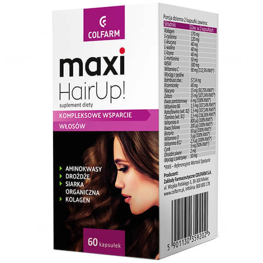 Maxi HairUp, 60 капсул: ціни та характеристики
