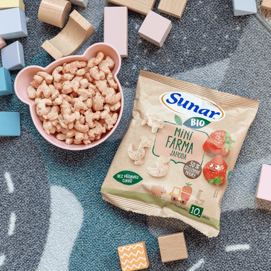 Sunar BIO baby crisps mini farm strawberry 10m+, 18 г: цены и характеристики