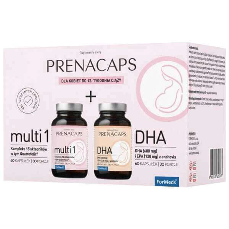 ForMeds набор Prenacaps Multi 1, 60 капсул + DHA, 60 капсул: цены и характеристики