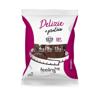 Печиво низьковуглеводне з какао Delight, 50 г, Feeling Ok