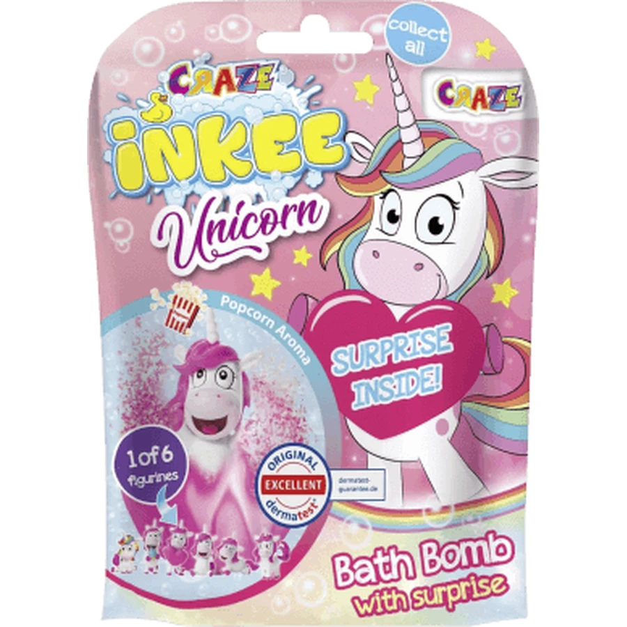 Шипуча кулька CRAZE Inkee з сюрпризом у вигляді єдинорога, 1 шт: ціни та характеристики