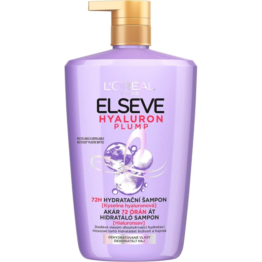 L'Oréal Paris Elseve Hyaluron Plump 72H зволожуючий шампунь з гіалуроновою кислотою, 1000 мл: ціни та характеристики