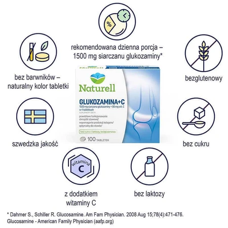 Глюкозамин + C Naturell Glucosamine + C, 100 таблеток: цены и характеристики