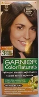 Garnier Color Naturals стійка фарба для волосся 2.0 Натуральний чорний 1×1, колір волосся